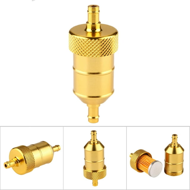 Filter Universal 8mm Motorcycle Gasoline Oil Filter Filtration Cleaner Golden