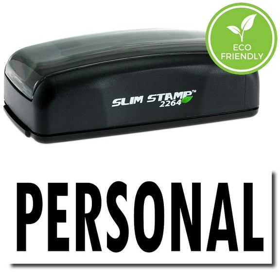 Large Pre-Inked Personal Stamp with Purple Ink