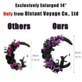 thumbnail image 3 of Farship Halloween Wreath for Front Door Halloween Moon Wreath with Mini Black Cat Grapevine Wreath Halloween Door Wreath Decorations for Home Party Indoor Outdoor-14", 3 of 7
