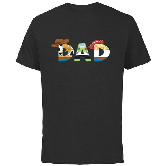 Disney and Pixar’s Toy Story Dad Father’s Day Birthday - Short Sleeve Cotton T-Shirt for Adults - Customized-Black