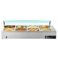 thumbnail image 5 of 1700W High-Capacity Commercial Food Warmer, 8-Pan Stainless Steel Steam Bain Marie Countertop Unit with Glass Cover & Dual Ladles, Ideal for Party Catering, Restaurant Buffets, 5 of 10