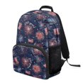 thumbnail image 2 of POLERO 17 Inch Backpack for Girls, Polyester Large Capacity Lightweight School Backpack, Patriotic Fireworks & American Flag Print, 2 of 10