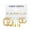B, variant on LYMAYTER Simple Stud Earrings 6 Pairs Fashion Earrings Set - Gold Hoop, Pearl Stud