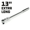 thumbnail image 5 of Powerbuilt 1/2 Inch Drive 72 Tooth Pro Tech 13 Inch Long Reach Flex Head Ratchet with Contour Handle - 649954, 5 of 7