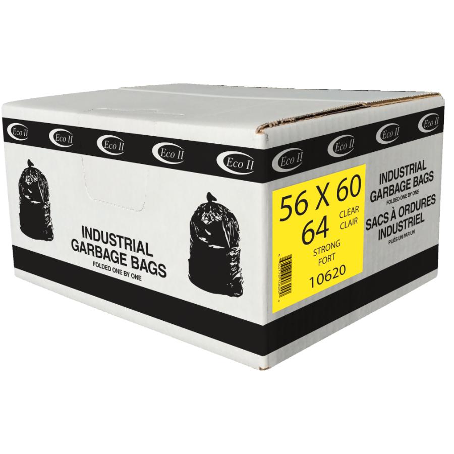 64 Pack 56" x 60" 1.0 Mil Clear Strong Garbage Bags Walmart Canada