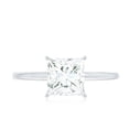 thumbnail image 5 of Rosec Jewels Moissanite Solitaire Engagement Ring 3 Carat - 8 mm Princess Cut Moissanite Ring for Women - D-VS1 Grade, 14K White Gold, US 7.00, 5 of 9