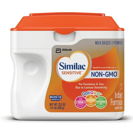 Similac Sensitive Milk-Based Infant Formula with Iron, Powder, 1.41 lb (Pack of 6)