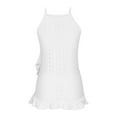 thumbnail image 5 of SNKSDGM Female Beach Tank Tops for Women Plus Size Ribbed Tank Tops for Women Pack Plus Size Women's Sleeveless Top with Eyelet Embroidery and Ruffle Trim S, 5 of 5