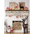 thumbnail image 3 of Christmas Mantel Scarf Fireplace Decorations for Living Room, Winter Watercolor Xmas Pine Trees on Linen Fireplace Mantel Scarf Cover Runner for Halloween/Thanksgiving/Christmas Decor 60"x17", 3 of 6