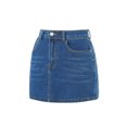 thumbnail image 3 of LMLYSoH Women Denim Skirts Solid Color Bodycon Jeans Skirts Summer Casual Mini Skirts Streetwear, 3 of 8