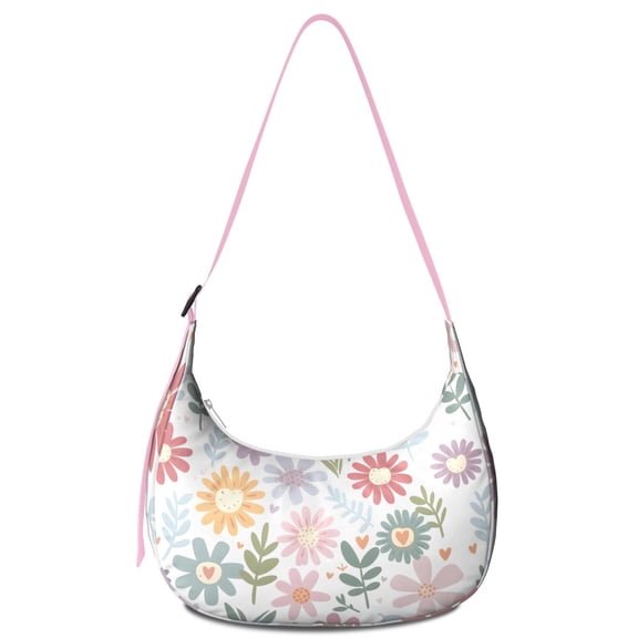 Women’s Crossbody Handbag – Water-Resistant & Lightweight with Boho Daisy Floral Print, Vintage Retro Bloom Design, Spacious Durable Purse for Summer and Spring Lovers
