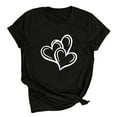 thumbnail image 6 of Valentine's Day Shirt for Women Black Heart Outline Graphic Tee Soft Stretch Casual T-Shirt Gift for Her S-4XL,Size 3XL, 6 of 7