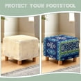 thumbnail image 6 of SCRAWLGOD Abstract American Tribal Print Ottoman Cover Square Stretch Slipcover for Square Ottomans, Anti-Slip Footstool Cover with Elastic Bottom, Machine Washable, 6 of 7