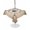 Brown, variant on Outdoor Tablecloth with Umbrella Hole for Patio/Picnic/Party/Camping, Vintage Bees Crowns Waterproof Table Cloth Square Cover Washable, Rustic Leaves Rings Brown Gradient (60"x 60")