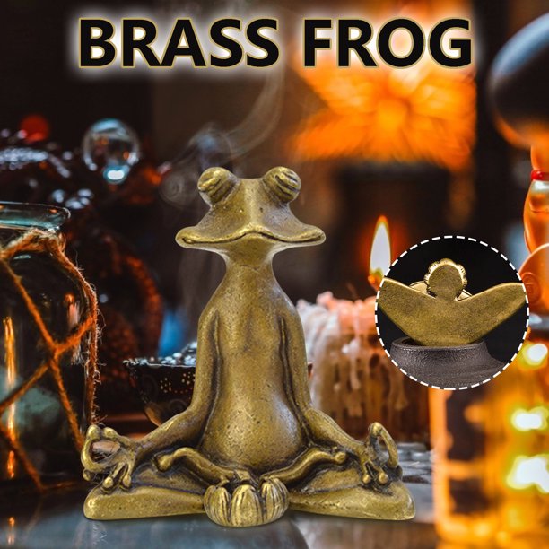 JUNBYONE Frog Figurines Yoga Zen Decor Frog Yoga Statues for Home Decor,Zen Decor Yoga Statue