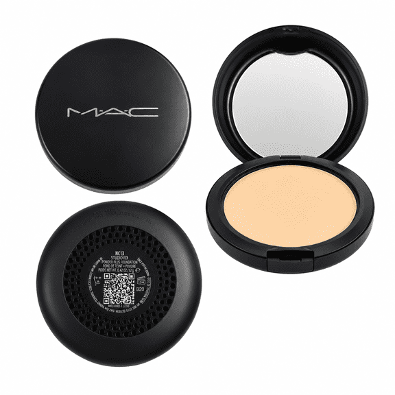 MAC Studio Fix Powder Plus Foundation NC13 | Buildable Medium-to-Full Coverage | 24HR Oil Control | Blur-Matte Finish | Waterproof | Refillable Compact | 0.42 oz / 12 g