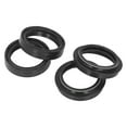 4Pcs/Set Motorcycle Front Fork Damper Oil Dust Seal Kit Rubber Black