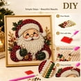 thumbnail image 3 of DIY Christmas Pearl Diamond Art Painting Kit with Frame – Relaxing Craft Set for Beginners, Festive Holiday Home Decor,8x8inch, 3 of 9
