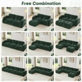 thumbnail image 3 of 141" Oversized Modular Sectional Sofa, L-Shaped Boneless Couch with Deep Seat, 5-Seater Velvet Cloud Couch with Ottoman for Living Room, Green, 3 of 9
