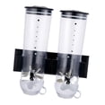 thumbnail image 4 of Dispensador de cereales doble para alimentos secos, máquina dispensadora de dulces, tarro, contenedor decorativo multifunción para montar en la pared Negro, 4 of 8