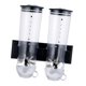 thumbnail image 4 of Dispensador de cereales doble para alimentos secos, máquina dispensadora de dulces, tarro, contenedor decorativo multifunción para montar en la pared Negro, 4 of 8