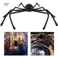 thumbnail image 1 of Araña gigante de Halloween de 200 cm, accesorio decorativo, simulación ajustable, colgante, para decoración interior y exterior de Halloween., 1 of 10
