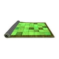 thumbnail image 2 of Ahgly Company Indoor Square Checkered Green Modern Area Rugs, 3' Square, 2 of 4