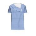 thumbnail image 4 of Camisetas de Manga Corta para las Mujeres a Cuadros Impreso Botón Casual Camiseta, Camisetas de Mujer Casual para Primavera Verano, 4 of 4