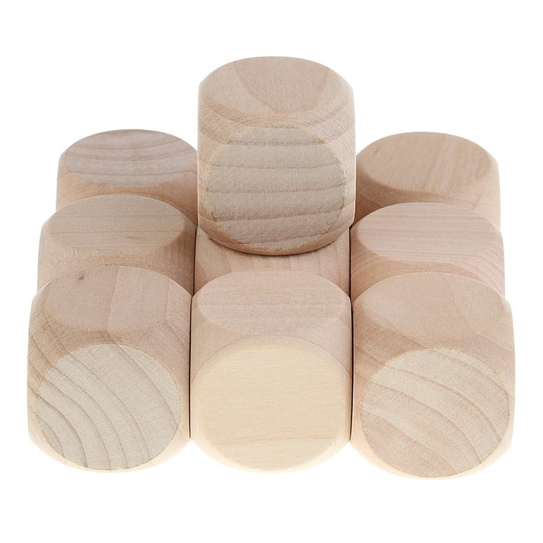 30PCS Blank Wood 30mm D6 For Building Blocks Baby Shower Craft Carving Walmart