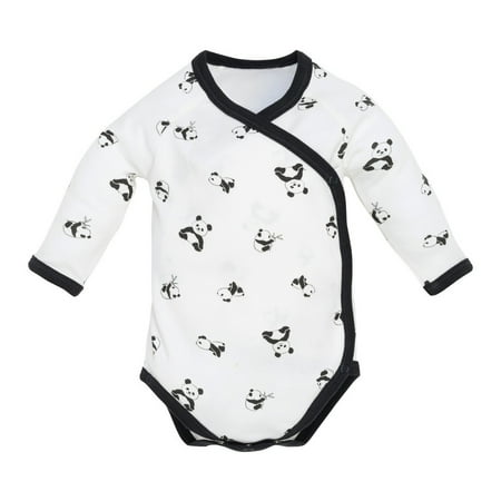 

Long Sleeve Side Snap Bodysuit - Panda Print