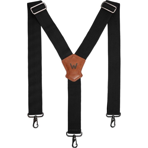 Tirantes WELKINLAND con espalda en Y para hombre de 5 cm de ancho, color negro