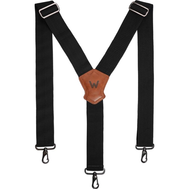 Tirantes WELKINLAND con espalda en Y para hombre de 5 cm de ancho, color negro