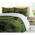 thumbnail image 5 of Ambesonne Vintage Duvet Cover Sets, Old Classic Car Forest, 2-King, Olive Green and Dimgrey, 5 of 7