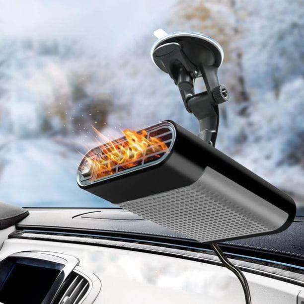 Calentador de coche Cola Ventilador de calefacción de coche 12V Negro Gris