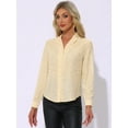 thumbnail image 4 of DARING DIVA Stand Collar Metallic Dots Stars Blouses Tops XS Beige, 4 of 6