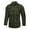 Army Green, variant on Maoxin Jackets for Men Lattice Casual Pocket Button Long Sleeves Shirt Work Clothes Loose Coat Casual Jackets for Men Army Green M