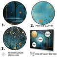 thumbnail image 3 of Designart "Forest Moonlight Ascension In Azure" Moon Canvas Wall Art, 3 of 7