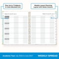 thumbnail image 4 of Blue Sky 2026-2027 Weekly and Monthly Academic Year Teacher Lesson Planner Calendar With Clipboard, July 2026 - June 2027, 8.5" x 11", Hard Cover, Wirebound, Laminated Tabs, Miah, 4 of 10