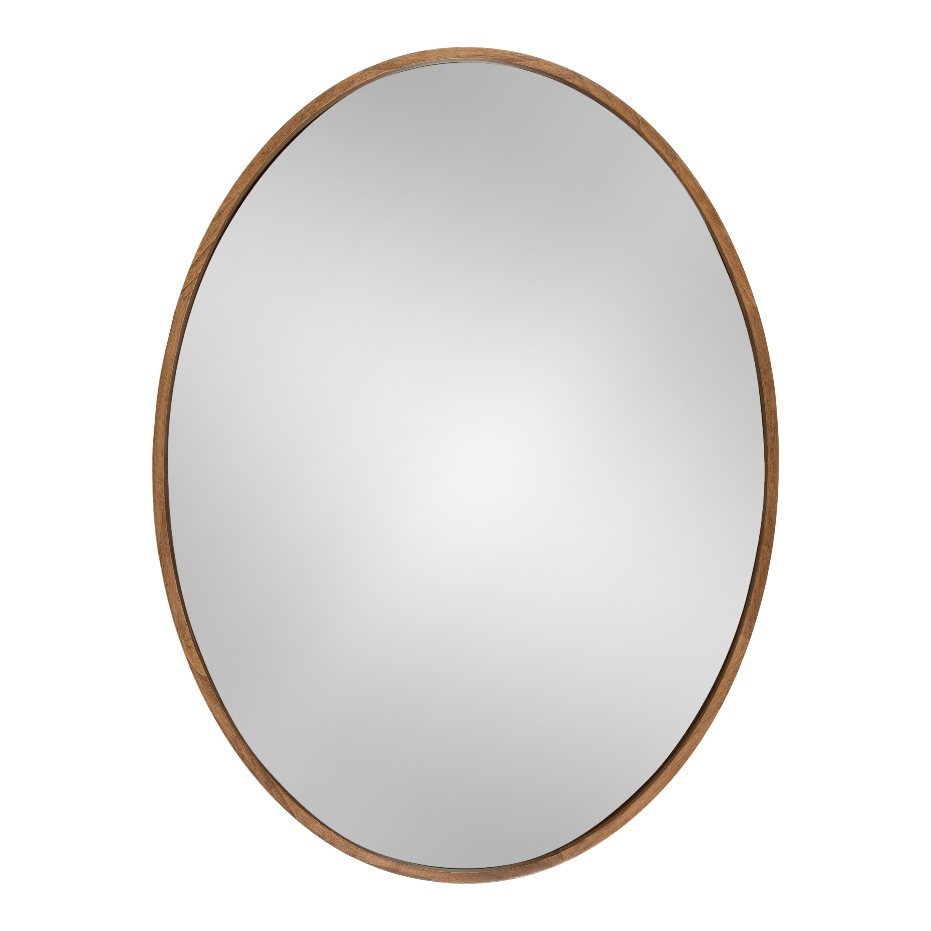 Kate and Laurel Valenti Transitional Round Oval Wooden Wall Mirror, 24