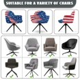 thumbnail image 6 of Xixirimido American Flag and Paws Pattern Swivel Armchair Accent Dining Chair Cover, Stretch Mid-Back Office Desk Chair Slipcover Leisure Arm Chair Protector Soft Covers for Home, 6 of 7