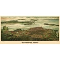 thumbnail image 2 of Alvord 32x17 Black Ornate Wood Framed with Double Matting Museum Art Print Titled - Sandusky Ohio - Alvord 1898, 2 of 4