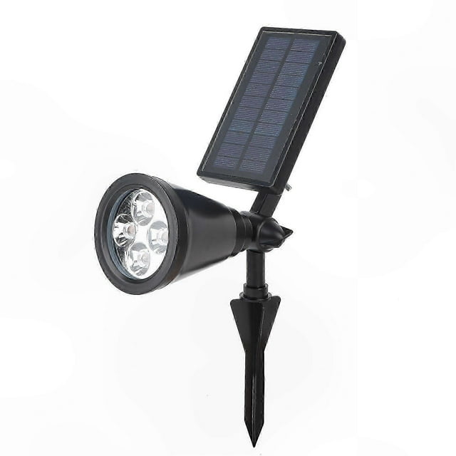 Solar Powered 4LED Warm White Garden Pathway Light for Outdoor Yard and Lawn Decoration