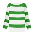 thumbnail image 5 of idosla Girls Casual Long Sleeve T Shirts Basic Crewneck Striped Tunic Blouses Tops (Light Green, 7-8 Years), 5 of 5