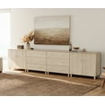 thumbnail image 2 of WAMPAT Wood Dresser with 6 Drawers and 2 Cabinets for Bedroom, Modern Chest of Drawer, 142" Wide, Light Oak Wood Finish, 2 of 9