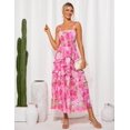 thumbnail image 4 of Vestido GRACE KARIN para invitada a boda para mujer 2025, maxi rojo, 4 of 5
