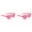 Hot Pink-2Pcs, variant on Heart Shaped Sunglasses – 5.5" Rimless Valentine’s Day Heart Sunglasses for Women, Red Pink Colored Glasses, Fun Trendy Transparent Party Glasses, Valentine’s Day Decorations & Party Favors