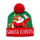 thumbnail image 2 of Winter Fashion LED Christmas Hat Santa Claus Hairball Hat Pattern Knitted Hat Warm Ear Protection Woolen Hat Essentiales For Christmas Decorations, 2 of 6