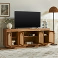 thumbnail image 5 of Contemporary TV Stand and Sideboard with Rattan Doors for up to 80" TV  English Oak, 5 of 17
