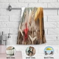 thumbnail image 5 of Seashell Starfish Sandy Beach Kitchen Hand Towels, Summer Wooden Board Fingertip Bath Towels Ultra Soft and Absorbent, Decorative Face Towels Dish Washcloths, 2 PCS, 28.3"x 14.4", 5 of 5