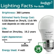Refrigerator Light Bulb LED - SMD A15 4W 40Watt Equivalent-E26 Base – 4W Led Appliance Bulb-2 Pack
